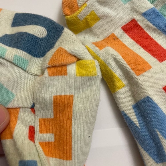 Old Navy Zip Up Footie PJs Smile Love Fun Zip Pajamas Family Matching 3-6 Months - Picture 8 of 8